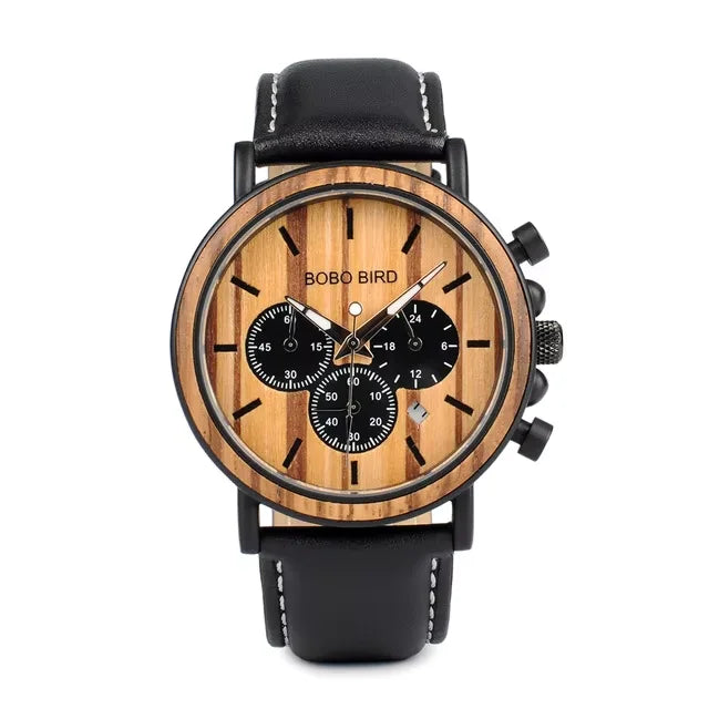 BOBO BIRD Wooden Quartz Wristwatch