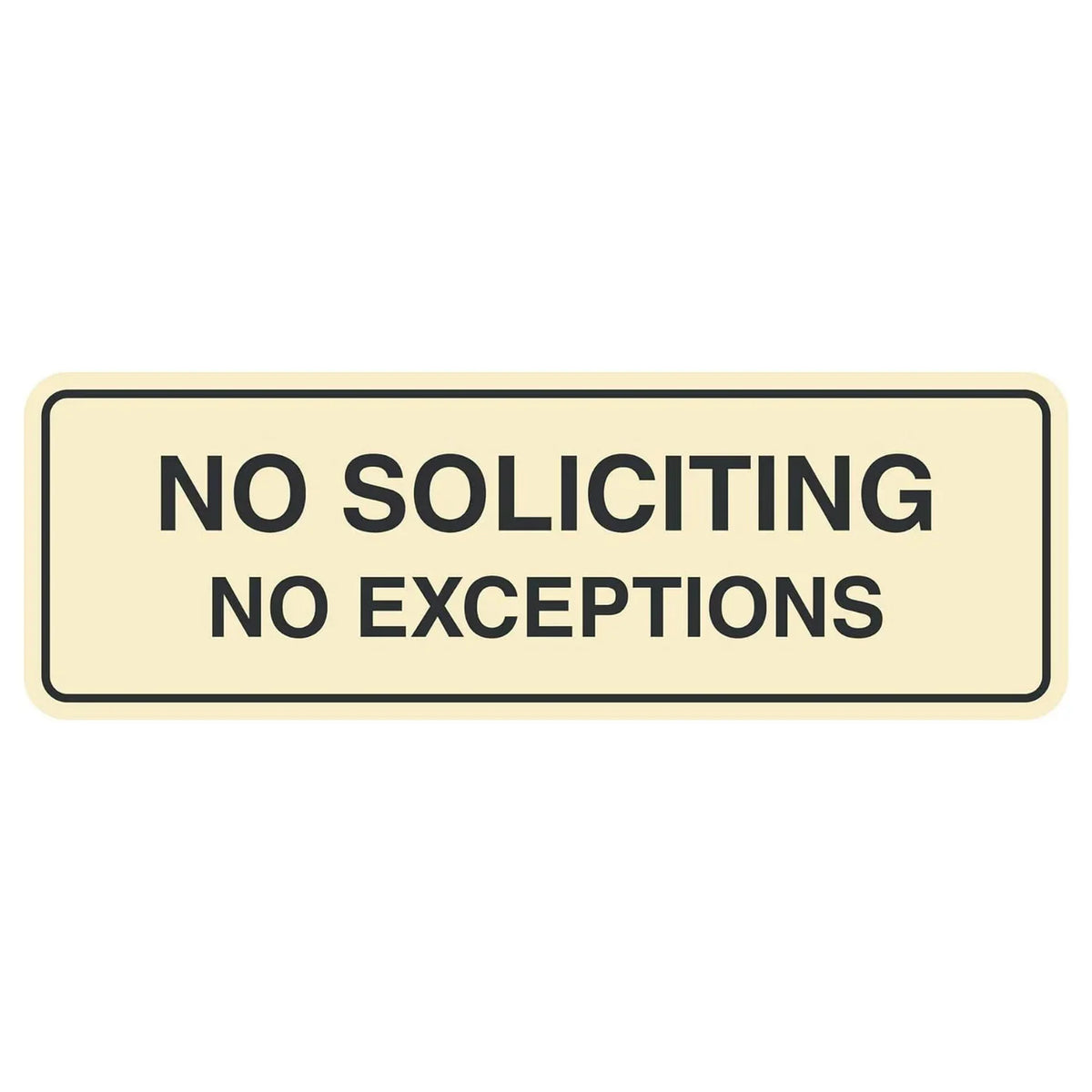 No Soliciting Vintage Metal Aluminum Sign