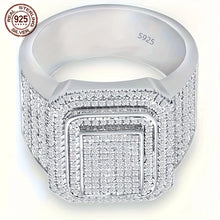 Brilliant 925 Sterling Silver Cluster Micro zircon Ring