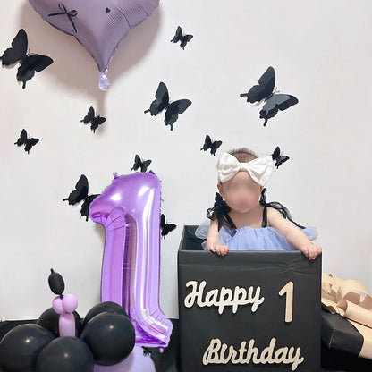 40-Inch Purple Number Foil Balloons