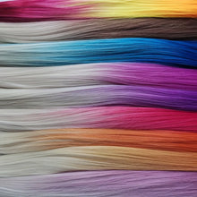 Rainbow Color I-Tip Long Straight Hairpieces