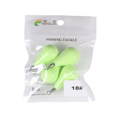 Luminous Olive-Shaped Water Drop Fishing Sinkers (12g-150g)