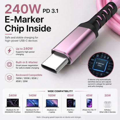 240W USB-C to USB-C PD 3.1 Ultra-Fast Charging Cable