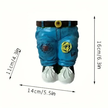 Jeans Pants Shape Flower Pot