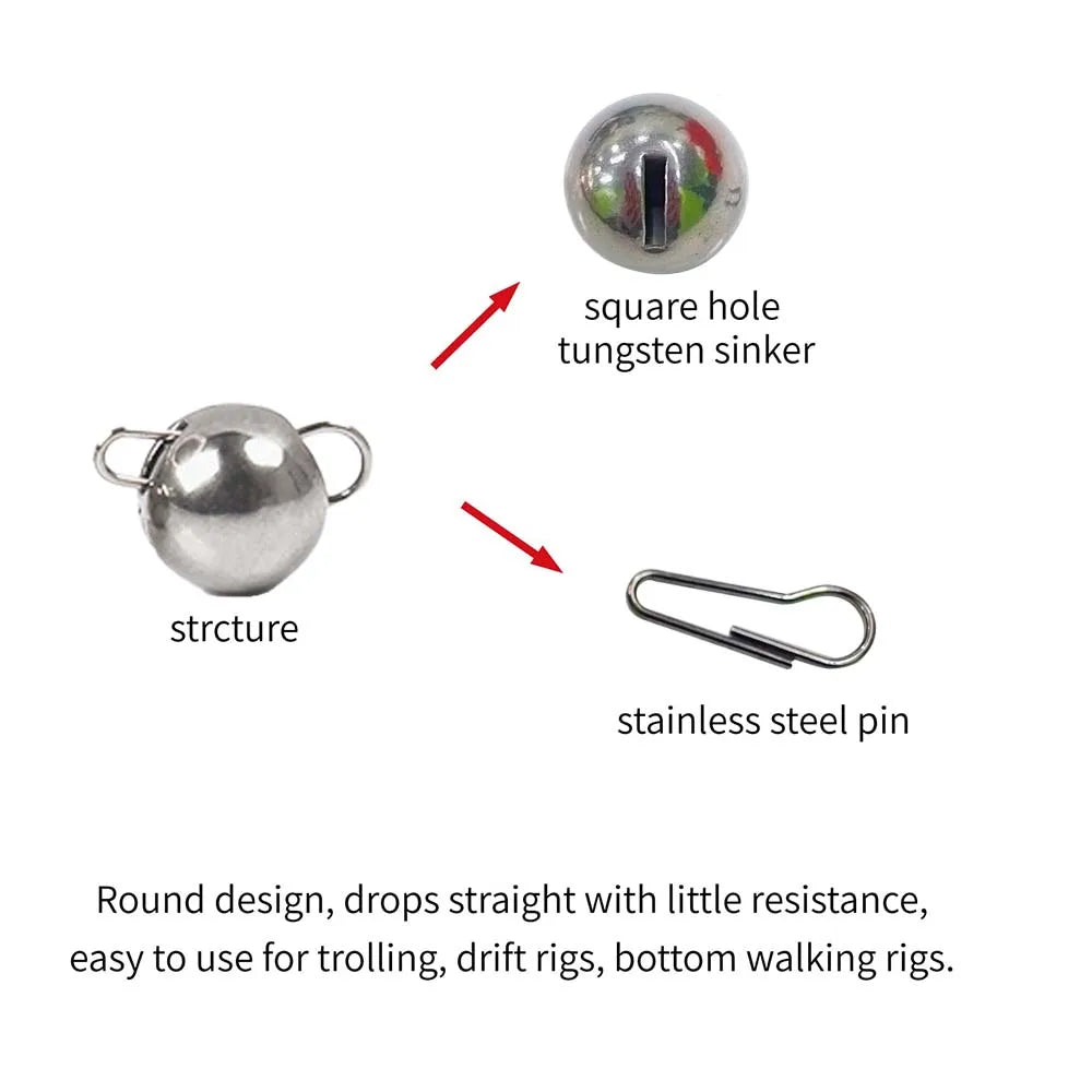 10Pcs Tungsten Cheburashka Jig Weights