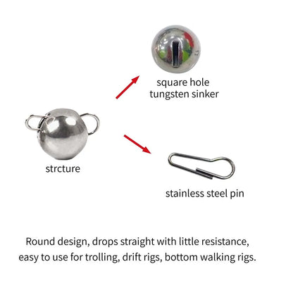 10Pcs Tungsten Cheburashka Jig Weights
