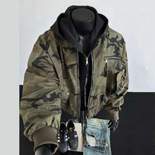 Camouflage Hooded Jacket with Hat