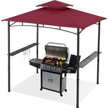 BBQ Gazebo Canopy with LED Light 8x5 Feet Durable and Weather-Resistant
