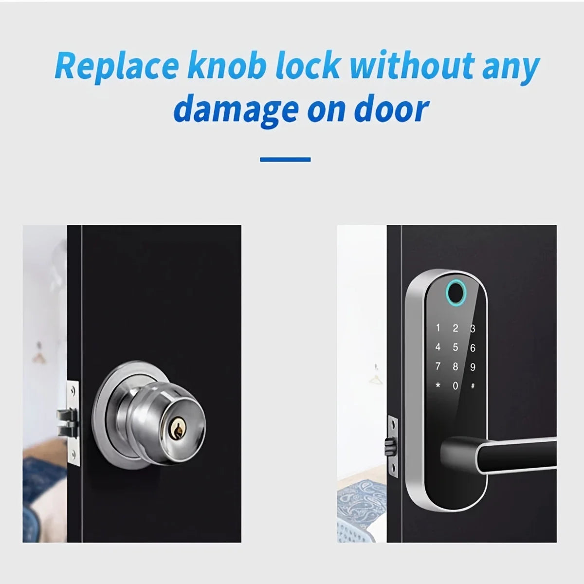 Smart Fingerprint Door Lock with WiFi App Control, NFC, and IP67 Waterproofing