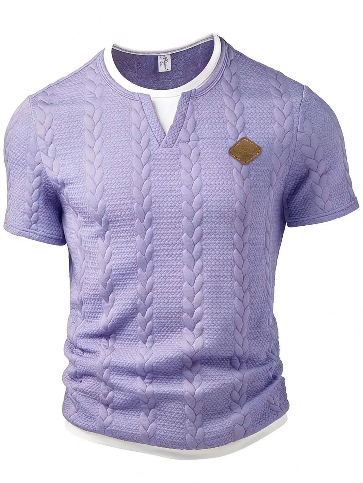 Men's Casual Striped Slim-Fit V-Neck Short Sleeve T-Shirt