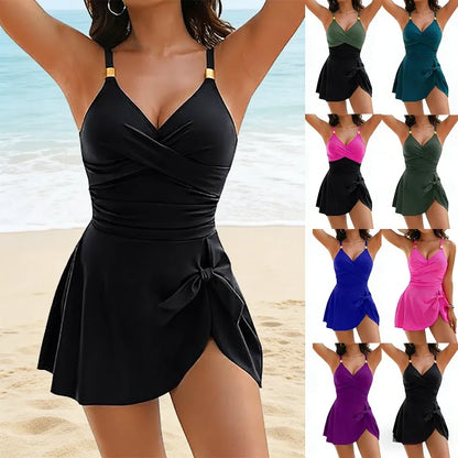 One-piece Slim Fit Conservative Swim Wear