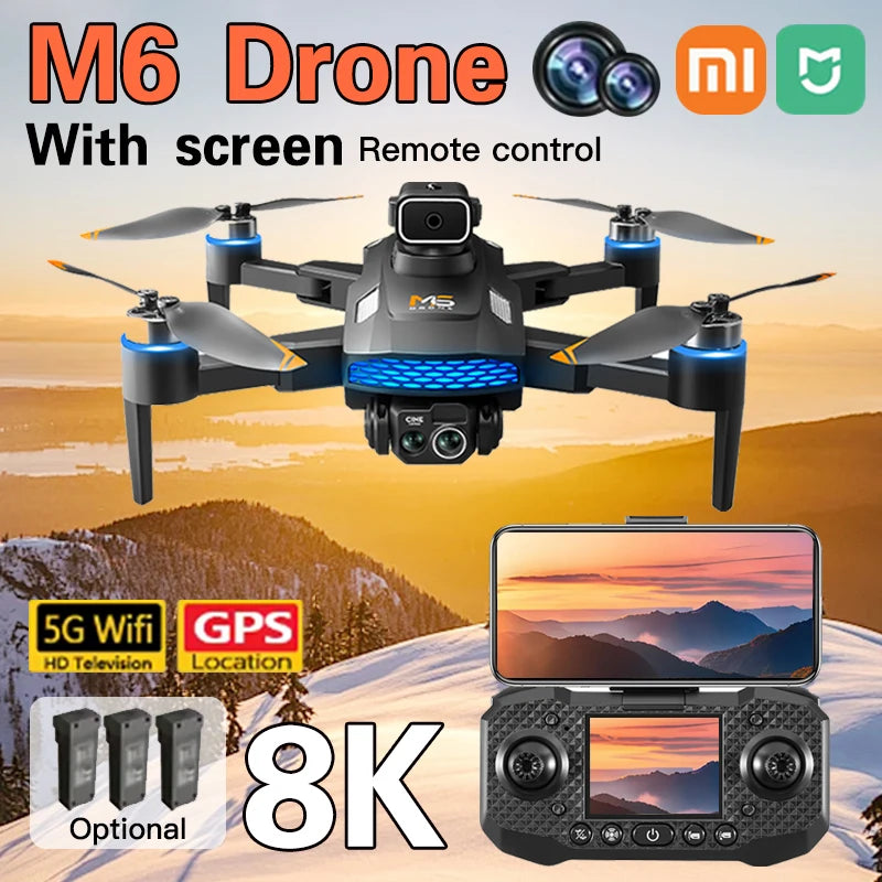 Xiaomi Mijia M6 8K Pro with 5G WIFI FPV HD Camera With screen Remote Quadcopter