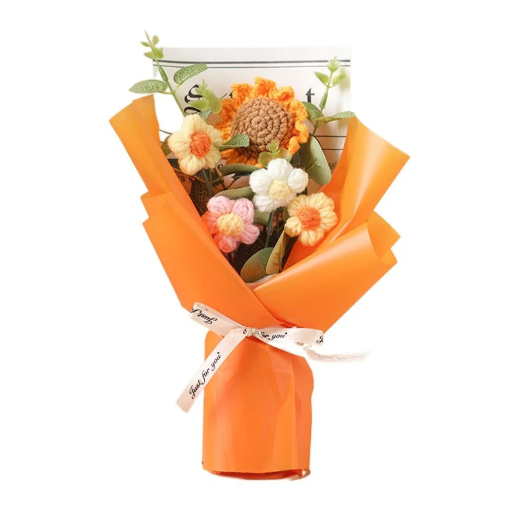 Handmade Artificial Crochet Bouquet