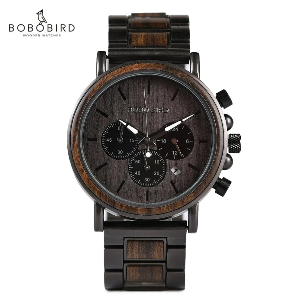 BOBO BIRD Wooden Quartz Wristwatch