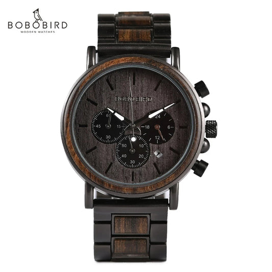 BOBO BIRD Wooden Quartz Wristwatch