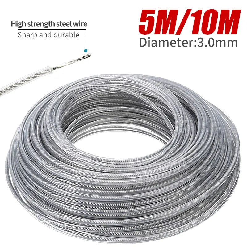 INDEL Steel Wire Reinforced Nylon String Trimmer Line – Heavy-Duty Brushcutter Replacement Cord