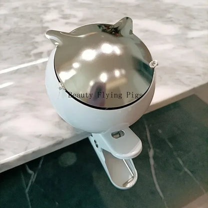Clip-On Metal Ashtray with Flip Lid