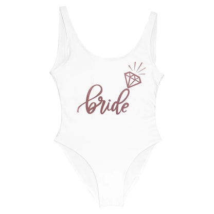 Bride Tribe Print One Piece Swimsuit