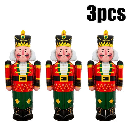 3PCS Christmas Inflatable Toy Balloon Soldier Snowman
