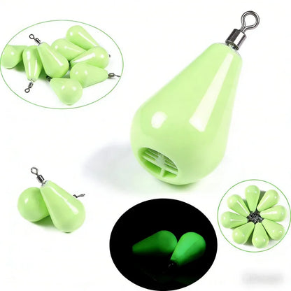 Luminous Olive-Shaped Water Drop Fishing Sinkers (12g-150g)