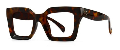 Vintage Oversized Square Anti Blue Light Reading Glasses