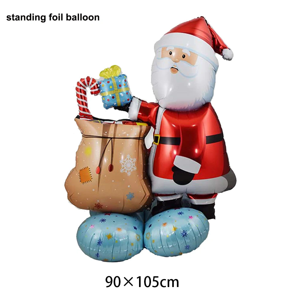 Giant Standing Santa Claus Foil Balloons Christmas Decoration