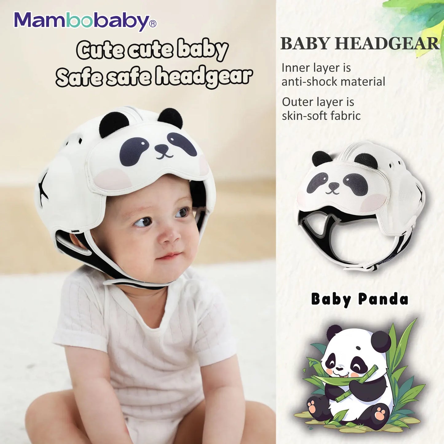 Mambobaby Safe Anti-Shock Baby Helmet Head Protector