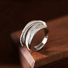 Huitan Gorgeous Cross Design Cubic Zirconia Ring