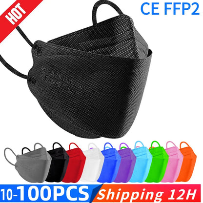 KN95 FFP2 Adult 4-Layer Fish Mask (50 / 100 Pack)