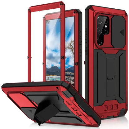 Military Grade Rugged Case for Samsung Galaxy S Series with Kickstand & Camera Cover