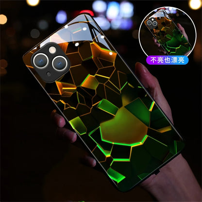 Geometric LED Light Glowing Luminous Phone Case For Samsung