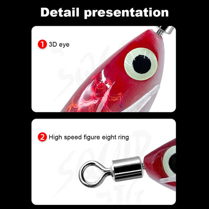 Luminous 80mm Squid Jig Hook Fishing Lures (Artificial Hard Bait)