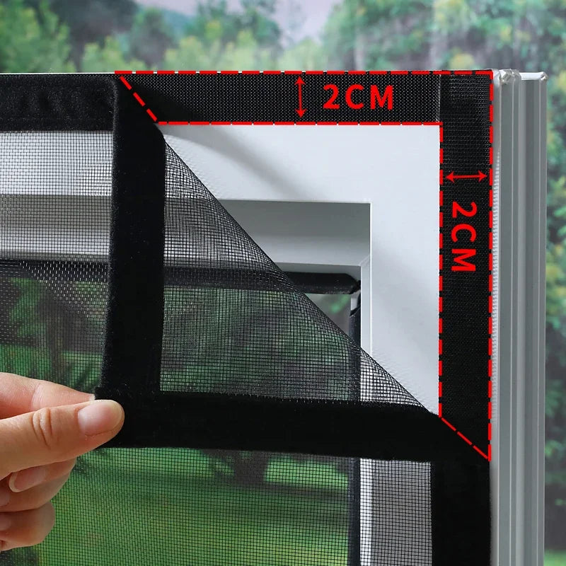 Self-adhesive Zippered Window Screen