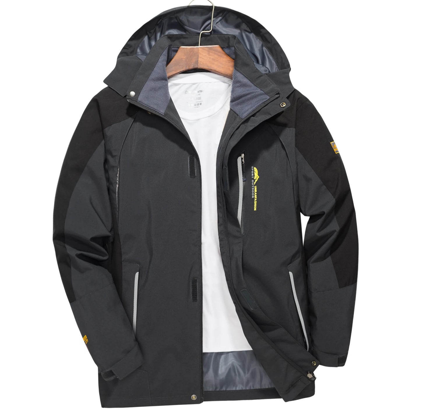 Men's Waterproof Tactical Hooded Windbreaker Jacket