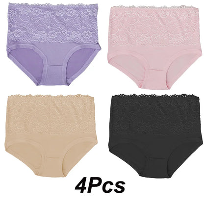 4Pcs Floral Crochet Briefs