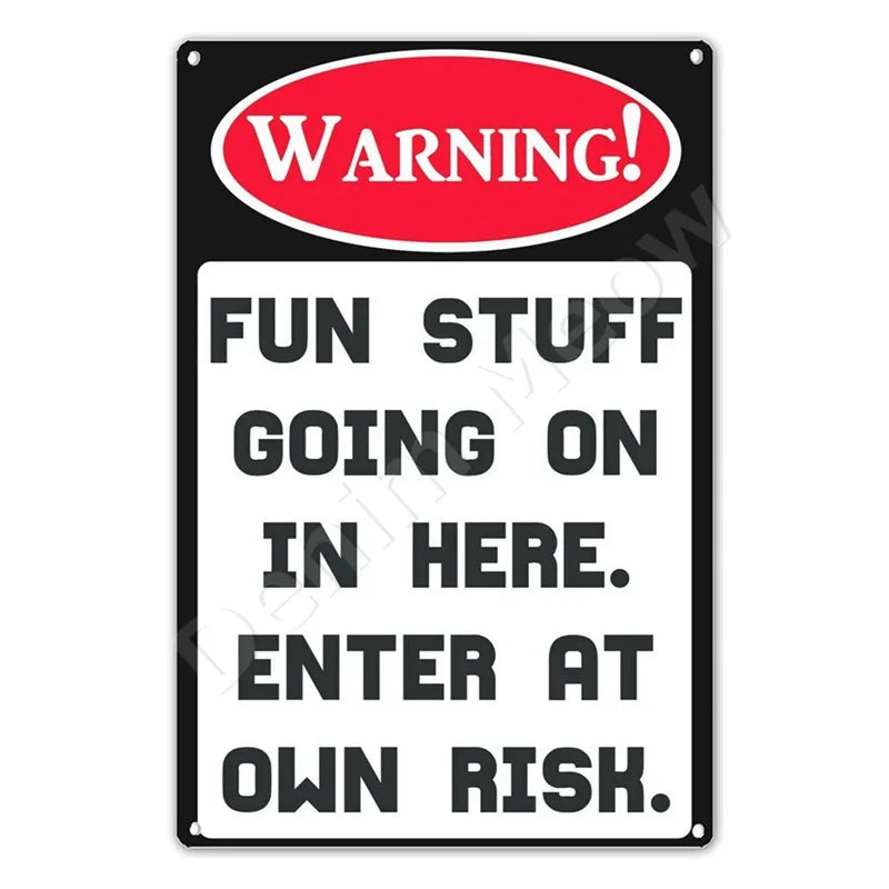 Funny No Soliciting Vintage Metal Tin Sign