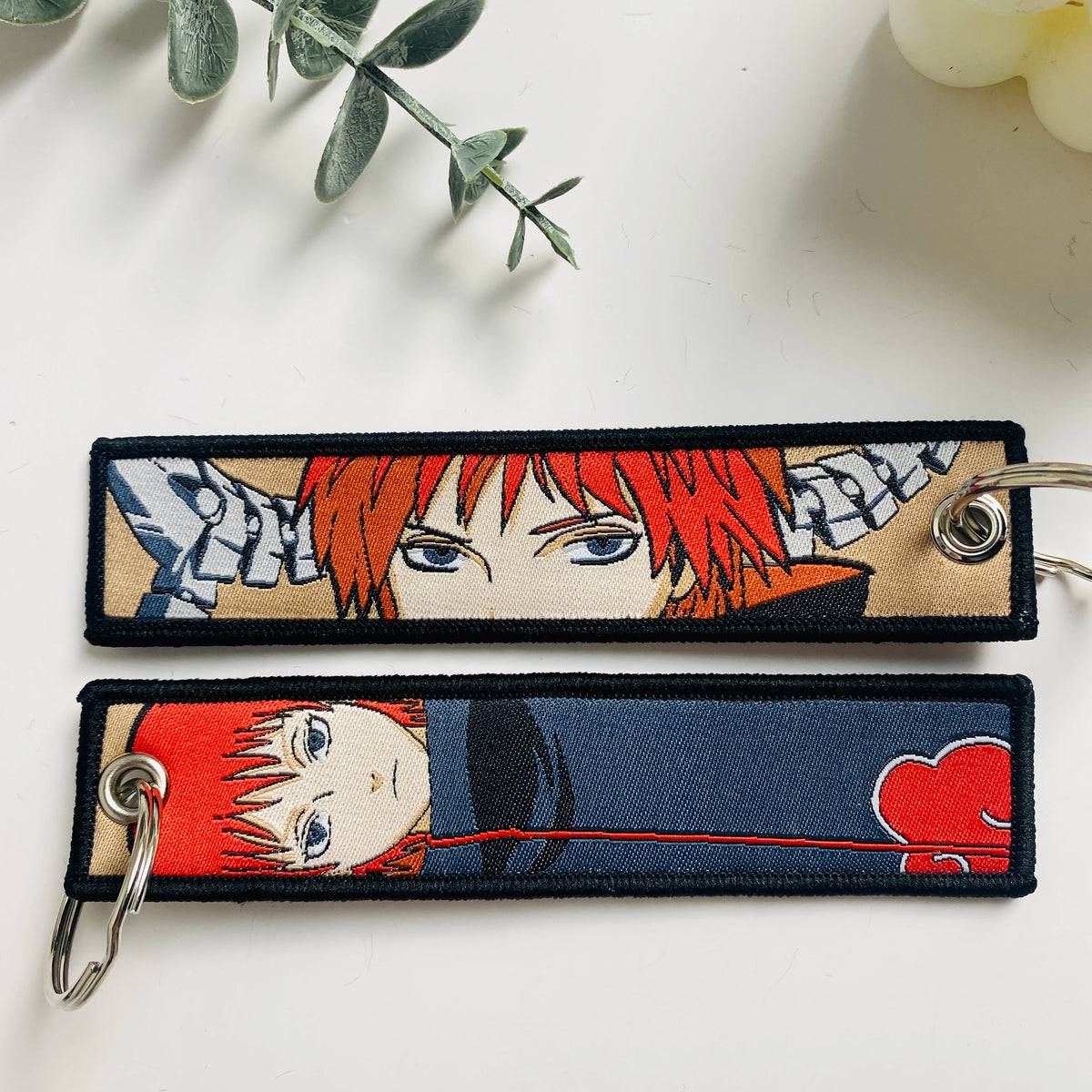 Anime Character Embroidered Key Tag