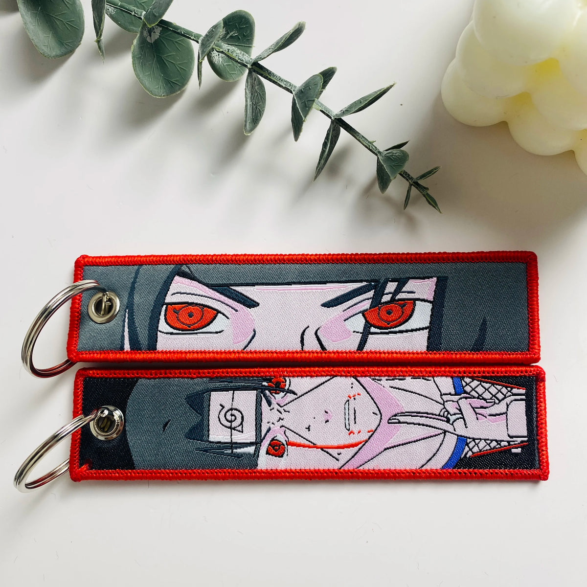 Anime Character Embroidered Key Tag