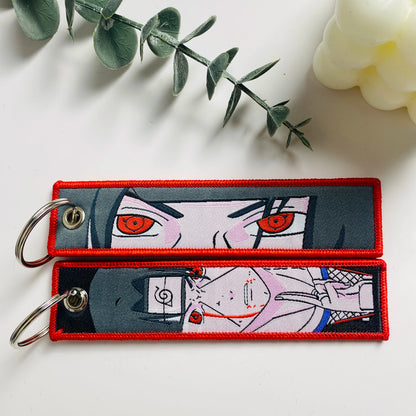 Anime Character Embroidered Key Tag