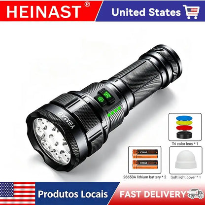 Ultra Bright Type-C Rechargeable LED Tactical Flashlight