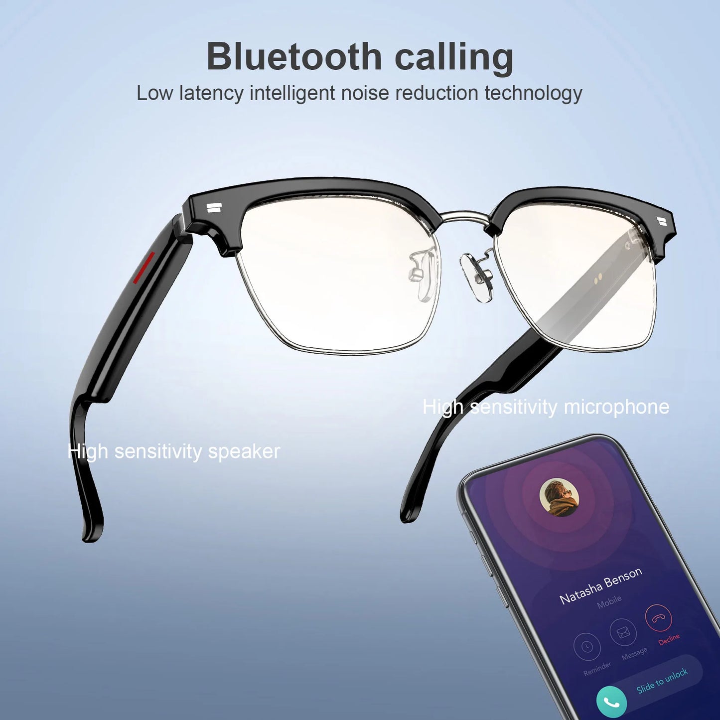 IOWODO E1306 Bluetooth AI Smart Sunglasses
