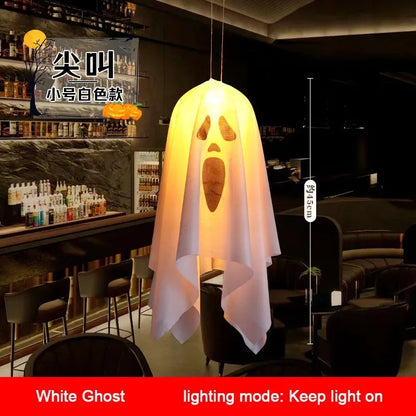 Hanging LED Light-Up Ghost Halloween Decoration