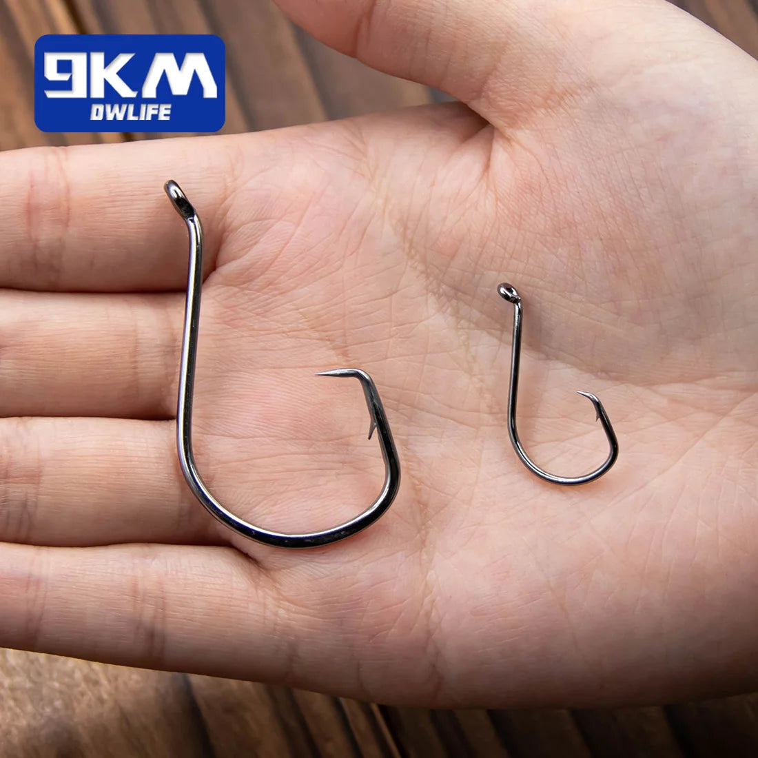 9KM Heavy-Duty High Carbon Steel Circle Fishing Hooks Set