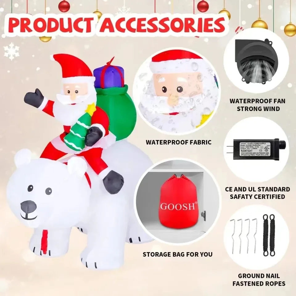 Christmas Inflatable Decoration Built-in LED Lights Inflatable Model