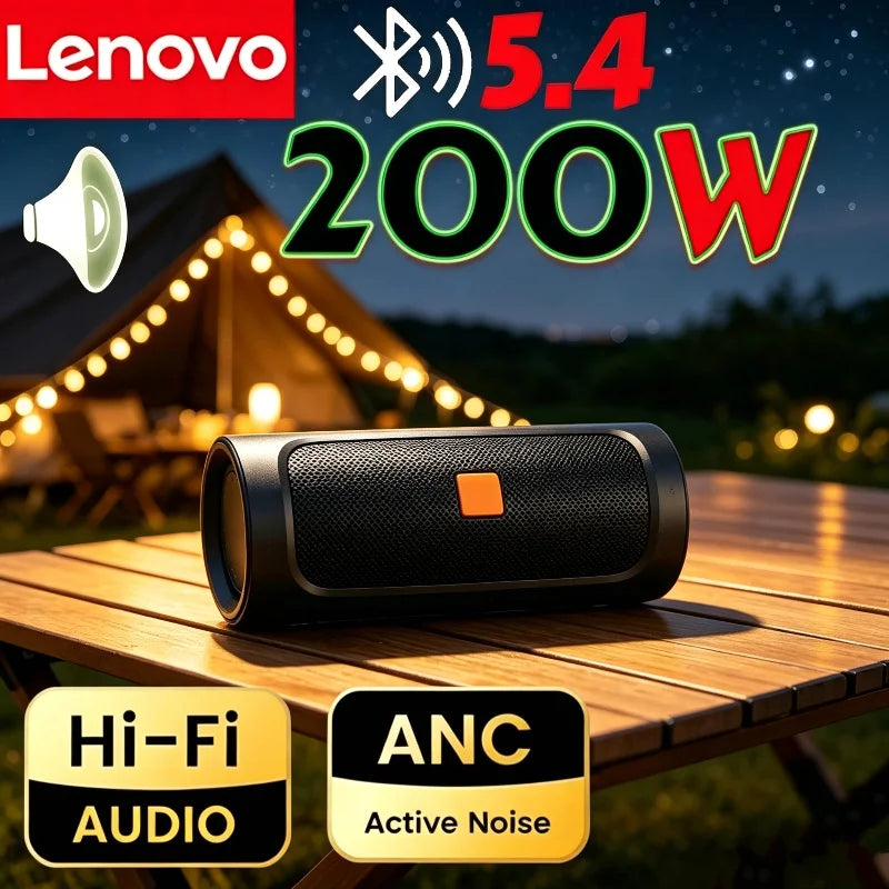 Lenovo FM Portable Bluetooth 5.4 Wireless Outdoor Speaker