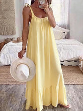 Solid Color Casual Loose Versatile Style Dress