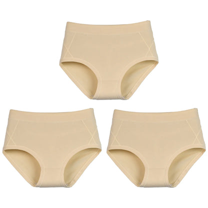 Women's High Waist Cotton Briefs (3-Pack)