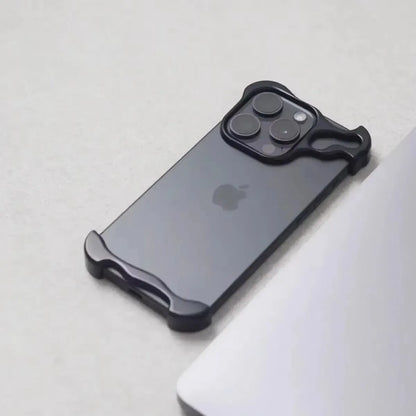 Luxury Metal Bumper Phone Case with Camera Lens Protection for iPhone