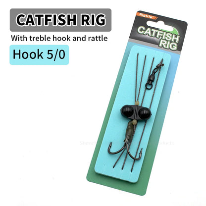 Heavy-Duty Catfish Rattle Rig with Double Hooks