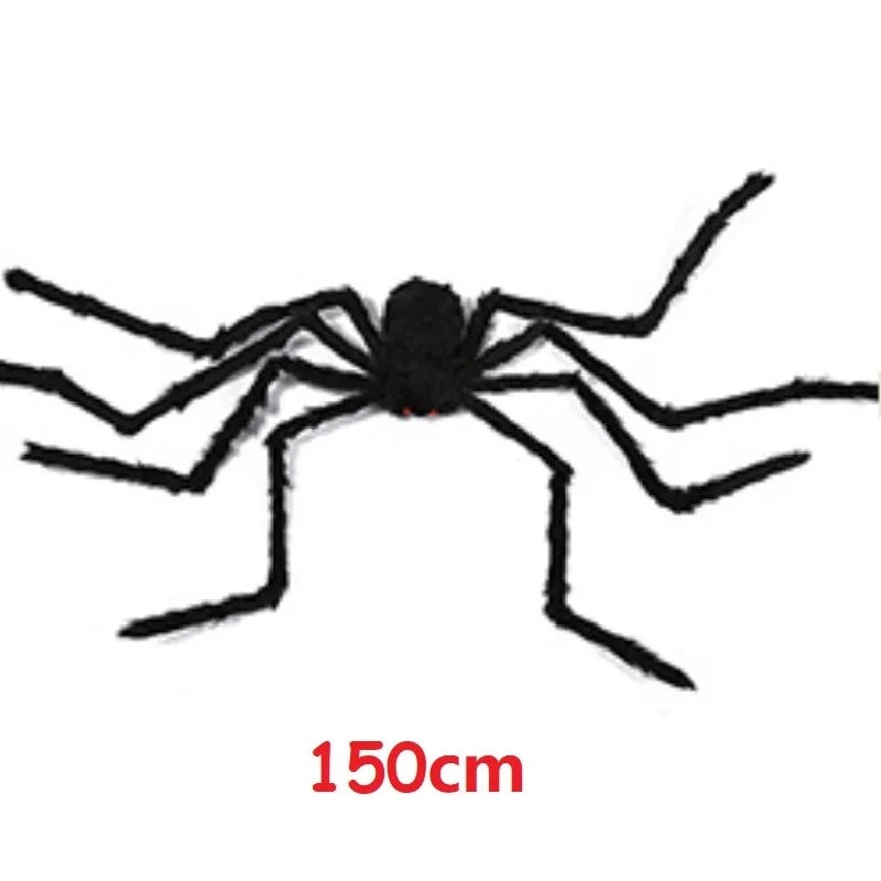 Giant Plush Black Spider Outdoor Halloween Decor